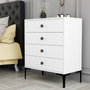 Hanah Home Lizbon 542 - Cómoda Blanca con 4 Cajones